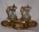 Paire 1 de Burettes et leur plateau