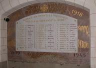 Tableau commémoratif des morts de la guerre 1914-1918 et de la guerre 1939-1945