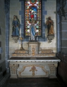 Ensemble de l'autel de la Vierge : autel, tabernacle, 2 gradins d'autel, degré d'autel (chapelle nord)