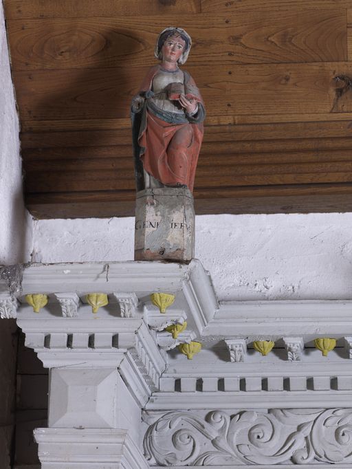 Statue : Sainte Geneviève (?), église Saint-Malo (Monterrein fusionnée en Ploërmel en 2019)