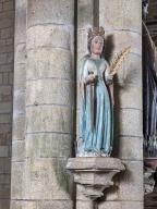 Statue : Sainte Catherine d'Alexandrie, église Saint-Armel (Ploërmel)