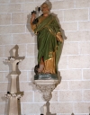 Statue sur culot sous dais : saint Pierre