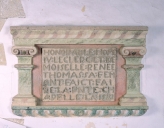 Plaque commémorant la construction de l'église