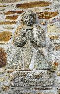 Ancien logis de ferme, Porz Ru : statue de Saint Yves (Langoat)