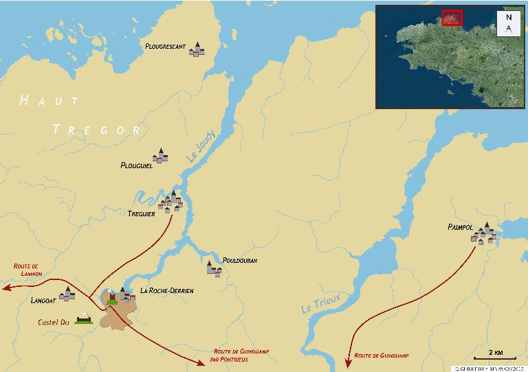 Présentation de la commune de La Roche-Derrien (fusionnée en La Roche-Jaudy en 2019)