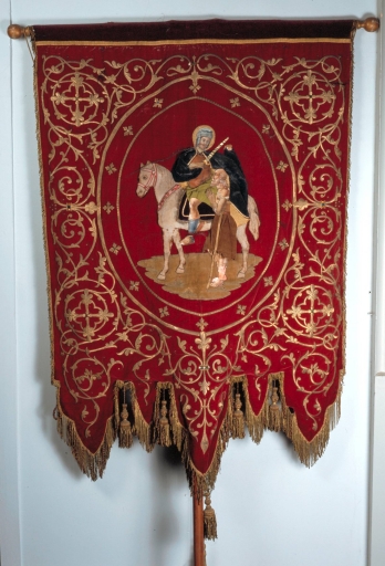 Bannière de procession : saint Martin, Sacré Coeur