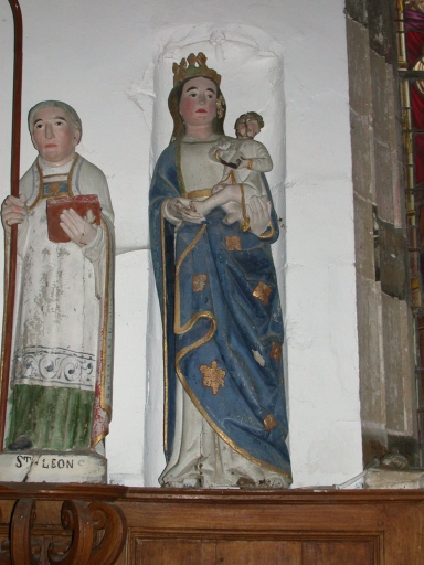 Statue : Vierge à l'Enfant, la Ferrière (Pluméliau fusionnée en Pluméliau-Bieuzy en 2019)