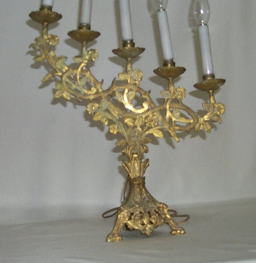 Paire 1 de chandeliers d'église