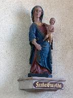Statue : Vierge à l'Enfant, dite Santa Gravida, église Saint-Denis (Saint-Gravé)