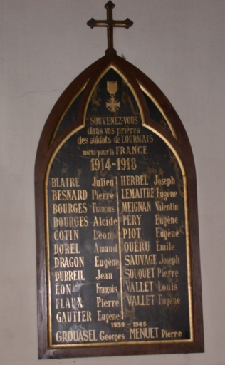 Tableau commémoratif des morts de la guerre 1914-1918