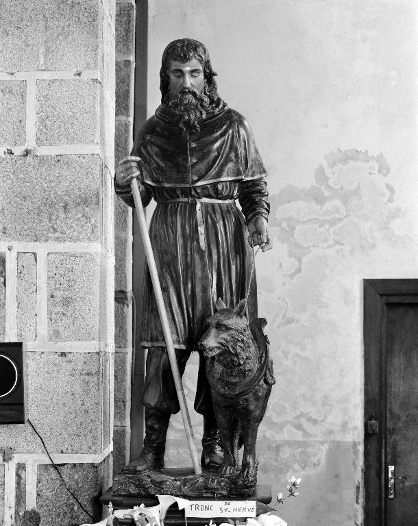 Groupe sculpté : Saint Hervé, église paroissiale Saint-Hervé (Lanhouarneau)