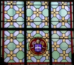 Ensemble des 4 verrières des baies 1 à 4 (actuellement dans la sacristie)