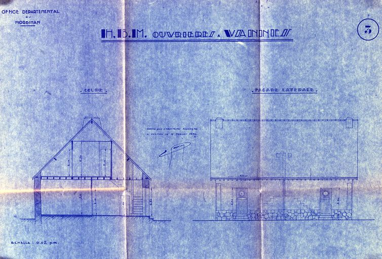 Cité jardin HBM ouvrières, rue Jérôme d' Arradon ;  impasse des Oiseaux ;  allée des Troènes (Vannes)