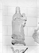 Statue (petite nature, d'applique) : Vierge à l' Enfant dite sainte Marguerite