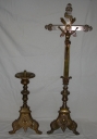 Garniture d'autel : 6 Chandeliers et croix d'autel
