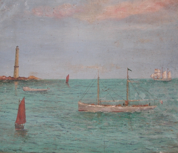 Tableau : Fleur de Genêt' et 'Petite Bréhatine' : la visite au phare