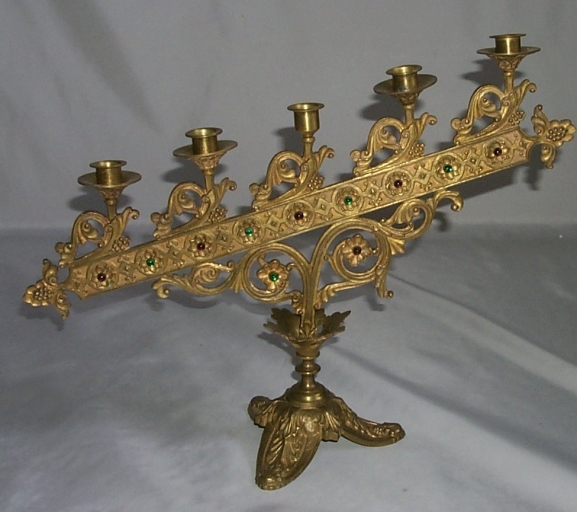 Paire 4 de chandeliers d'église