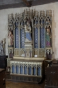 Ensemble de l'autel de la Vierge : autel, tabernacle, gradin d'autel, degré d'autel, retable, clôture d'autel