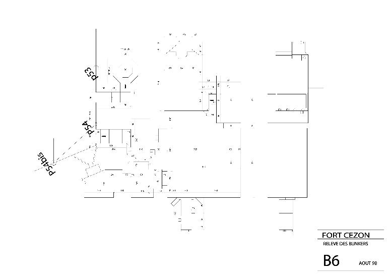 Casemate de type 623 avec créneau blindé pour mitrailleuse (A 36 / 6), dans le rempart au Sud, Ile Cézon (Landéda)