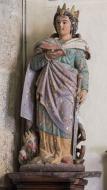 Statue : sainte Catherine d'Alexandrie, église paroissiale Saint-Joseph (Plouyé)