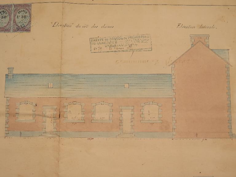 Mairie-école de Rospez actuellement groupe scolaire public Edouard Luby