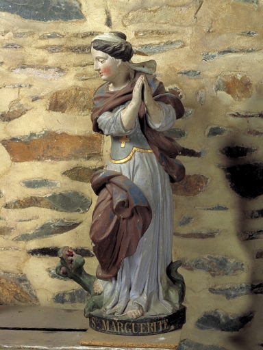 Statue : sainte Marguerite et le dragon