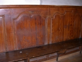 Ensemble de 2 bancs de choeur et de lambris de demi-revêtement