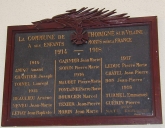 Tableau commémoratif des morts de la guerre 1914-1918