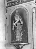 Statues (2), groupe sculpté : Education de la Vierge, Saint Joseph, Vierge à l'Enfant, ancienne collégiale, actuellement église Sainte-Marie-Madeleine (Champeaux)