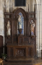 Ensemble de l'autel latéral nord : autel, tabernacle, devant d'autel, retable et 2 degrés d'autel