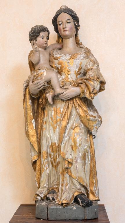 Statue : Vierge à l'Enfant, basilique Notre-Dame-du-Roncier (Josselin)