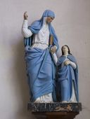 Groupe sculpté : Éducation de la Vierge, église Saint-Malo (Monterrein fusionnée en Ploërmel en 2019)