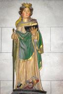 Statue : sainte Catherine d'Alexandrie, église Saint-Ergat (Pouldergat)