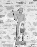 Statue (d'applique, petite nature) : saint Barthélemy écorché, chapelle de la Madeleine (Cléguérec)