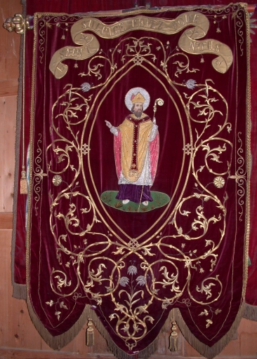 Bannière de procession paroissiale 1 : Saint Sulpice, Sacré Cœur