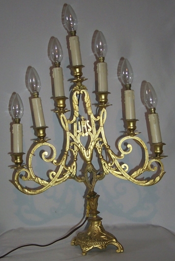 Paire 2 de chandeliers d'église