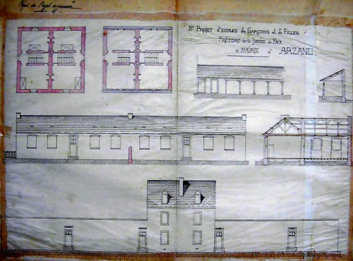 Ancienne mairie et école, rue Auguste Brizeux (Arzano)