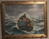 Tableau ex-voto : La barque dite Brise-Lames dans la tempête