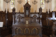 Ensemble du maître-autel : autel, tabernacle, exposition, 2 gradins d'autel, retable, 3 degrés d'autel