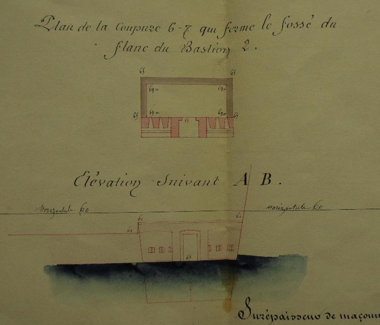 Fossé dit haha, citadelle de Belle-Île-en-Mer (Le Palais)