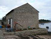 Magasin ostréicole, actuellement hangar d'une station biologique, Montsarrac (Séné)