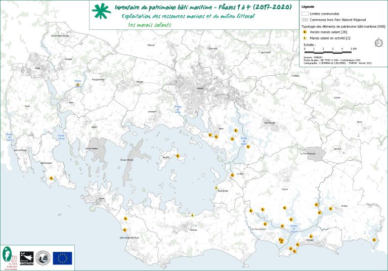 Les marais salants (Parc naturel régional du Golfe du Morbihan)