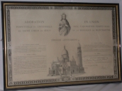 Diplôme d'affiliation à l'Oeuvre du Voeu national de Montmartre
