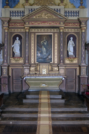 Maître-autel : autel, tabernacle, retable, gradins d'autel et degrés d'autel