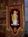 Bannière de procession : saint Eloi ; Sacré Coeur de Jésus
