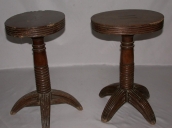 Paire de tabourets d'église