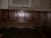 Décor de choeur : lambris de demi-revêtement, banc de choeur (Tressé fusionnée en Mesnil-Roc'h en 2019)