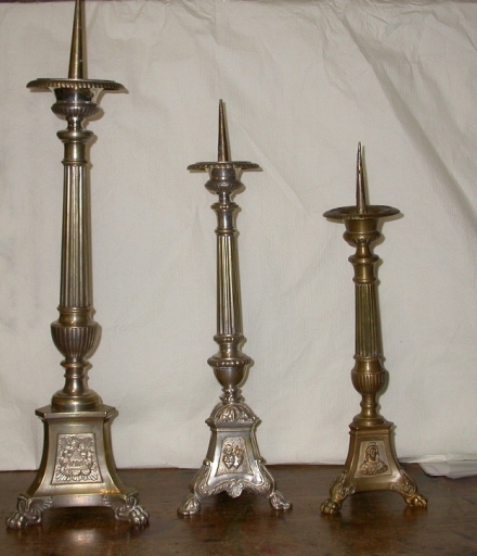 Ensemble 1 de 3 Chandeliers d'autel