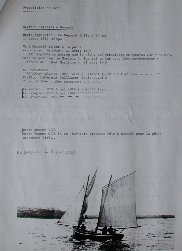 Bateau de pêche-plaisance, homardier goémonier dit "An Durhzunel"