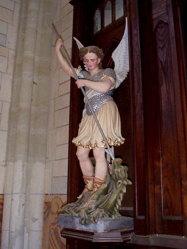 Statue : saint Michel (Campel fusionnée en Val d'Anast en 2017)